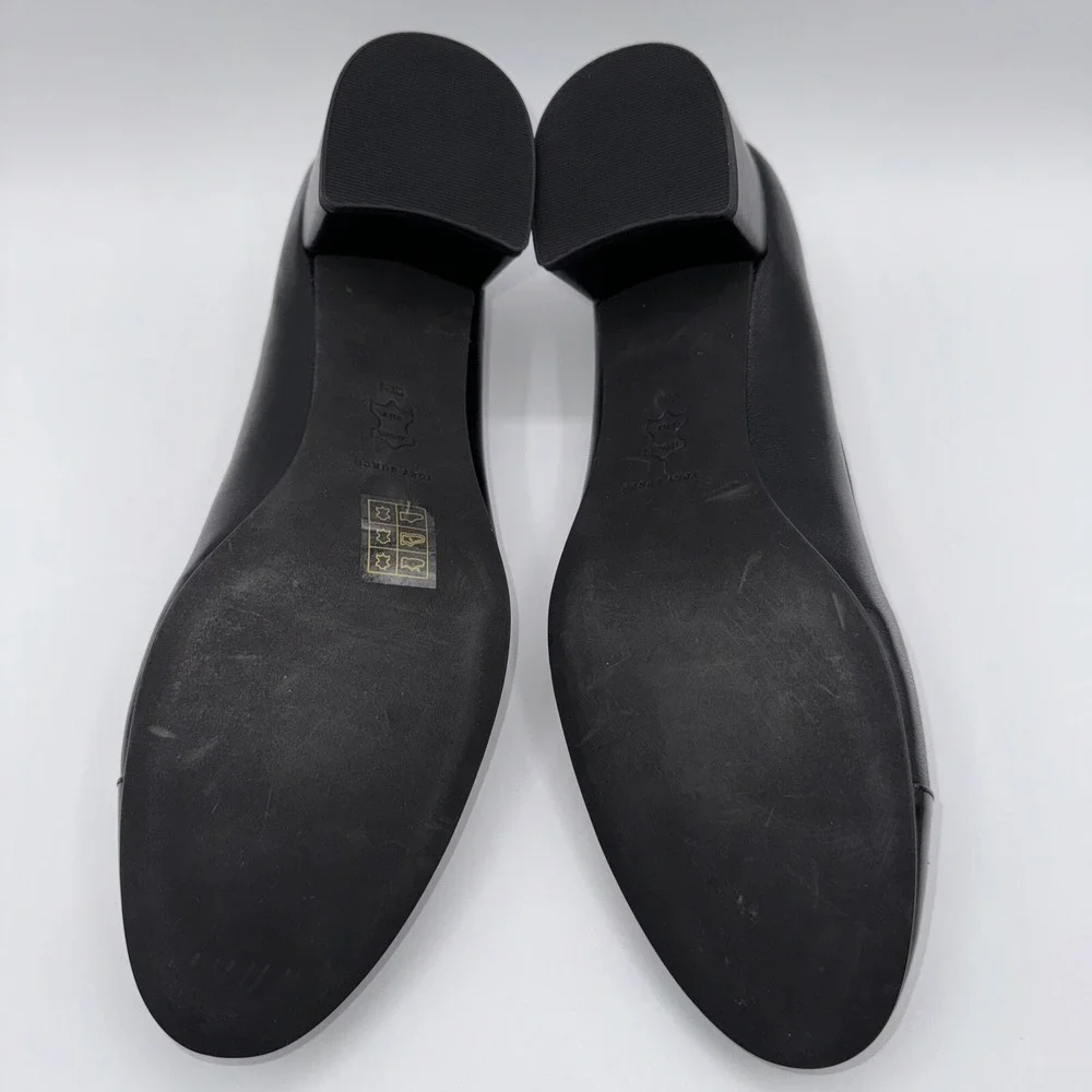 Tory Burch Cap-Toe Pump‎ Women's Size 10.5 Black Leather Patent